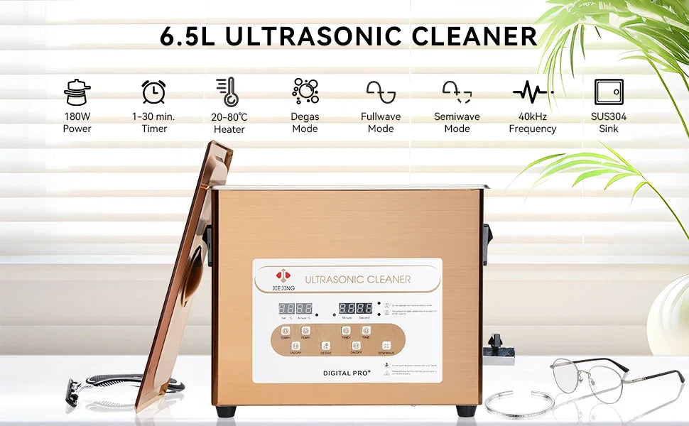 6.5L Ultrasonic Cleaner, 40kHz Ultrasonic Bath, Cleaning Machine For Jewellery Dental Motorbike Carburetor Auto Parts etc