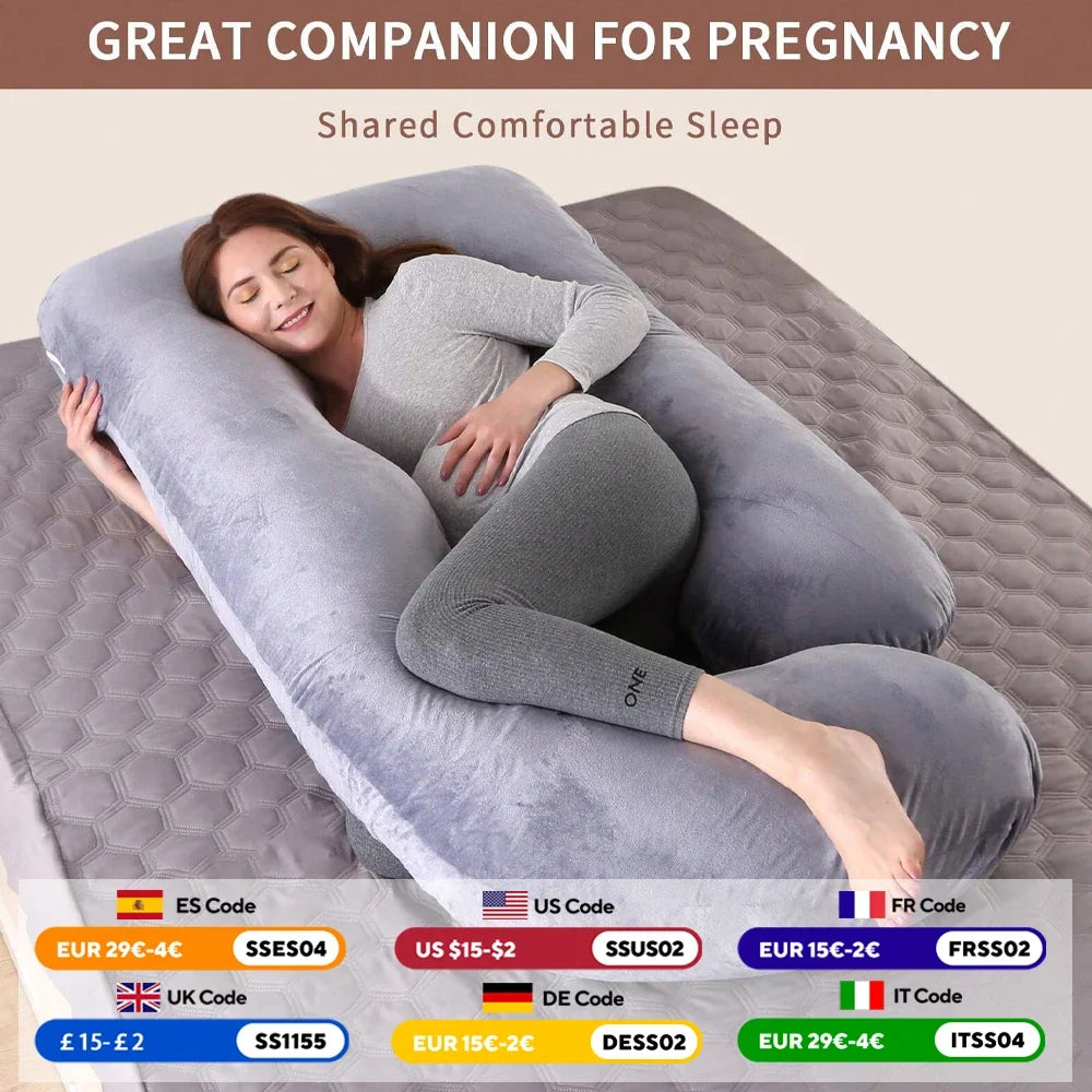 Pregnancy Pillows for Sleeping, G Shaped Full Body Maternity Pillow with Removable Cover - Support for Belly for Pregnant Women