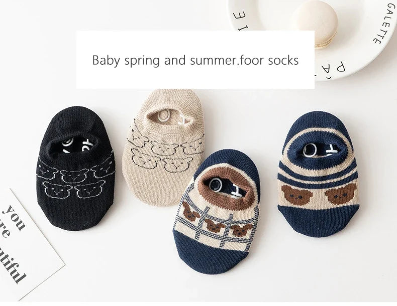 Spring Anti Slip Baby Socks Toddler Kids Floor Socks with Rubber Soles Autumn Newborn Baby Boy Girl Cartoon Cute Ball Warm Socks