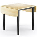 GOFLAME Folding Dining Table Drop Leaf Tables Home Wood Kitchen Table with Foot Pad