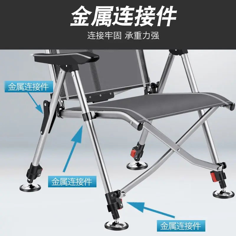 Aluminum Alloy European 낚시의자 Fishing Chair Foldable 캠핑의자 Thickened 낚시좌대 Portable 민물낚시의자 camping chair кресло для рыбалки