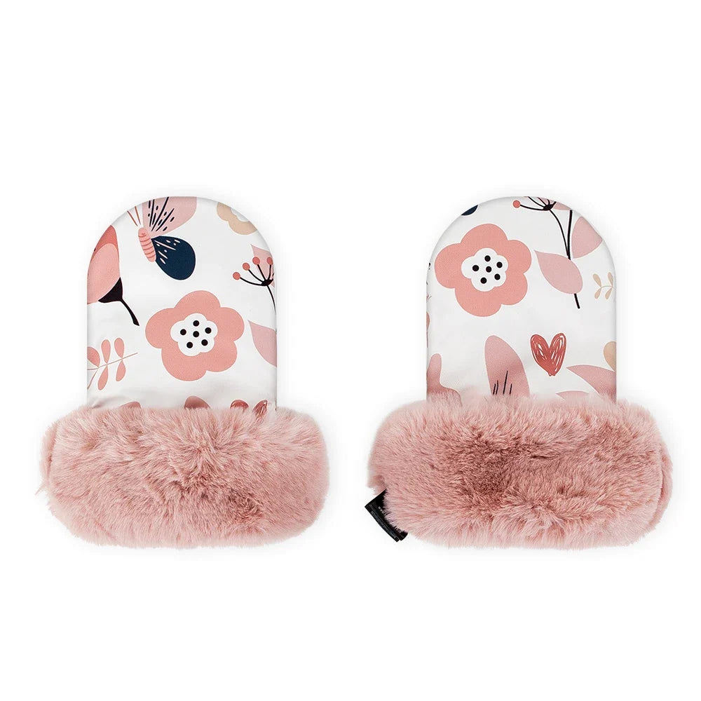 Stroller Gloves 1 Pair Winter Windproof Warm Cute Bear Brown Style Universal Prams Gloves Waterproof Baby Stroller Accessories