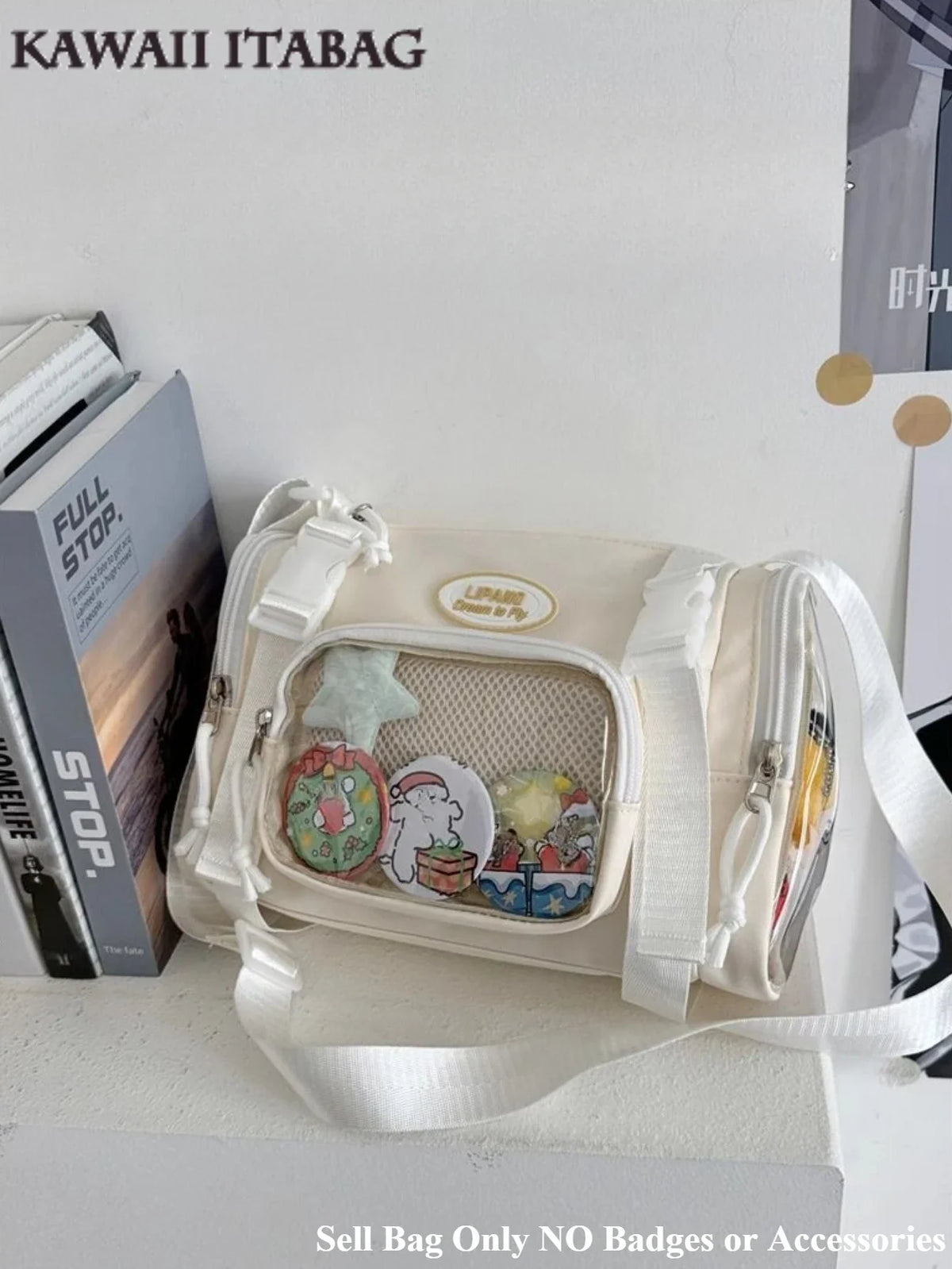 New Fashion 2025 Itabag Women Multipocket Clear Transparent Bag Summer Crossbody Bags Bucket Bag College Student Shoulder Bag