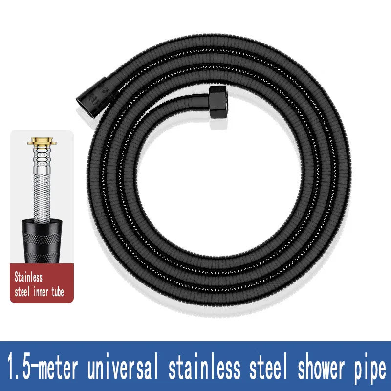 MZD Stainless Steel Shower Water Hose Extension Plumbing Pipe Pulling Tube Handheld Head Flexible Plumbing Anti Universal