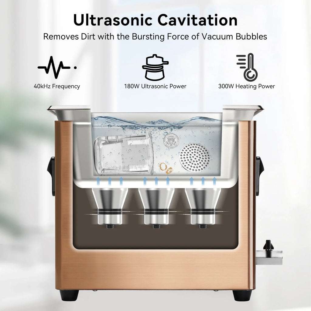6.5L Ultrasonic Cleaner, 40kHz Ultrasonic Bath, Cleaning Machine For Jewellery Dental Motorbike Carburetor Auto Parts etc