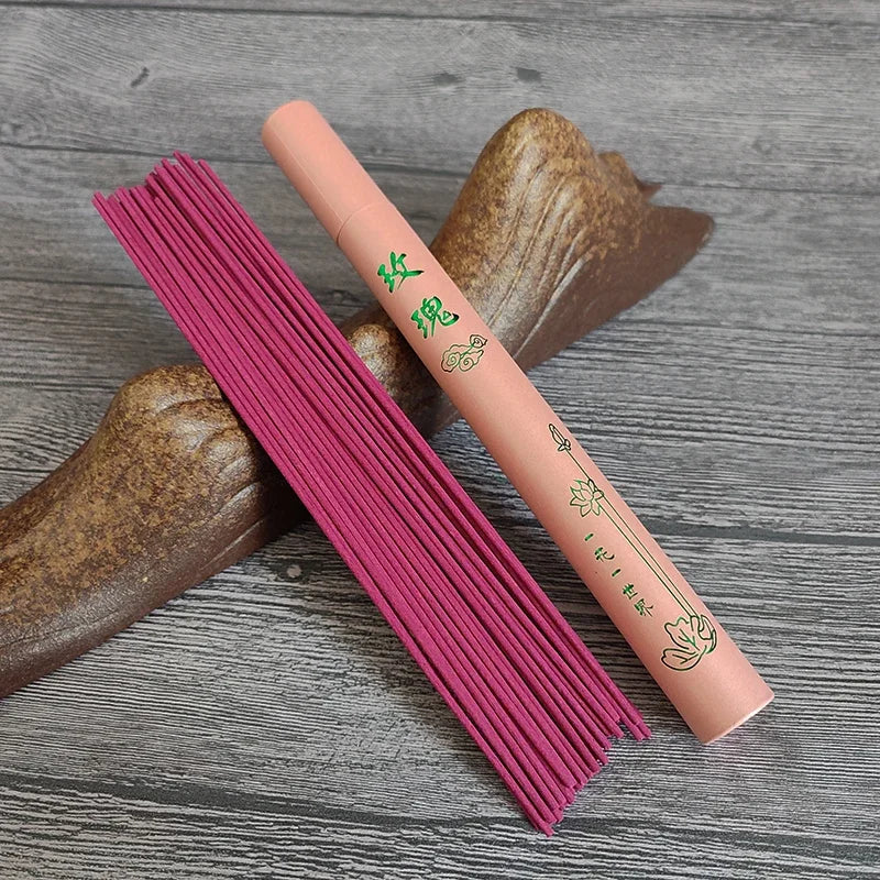 Y 40Pcs Natural Sandalwood Incense Sticks Home Incense Stick Aroma Blessing Ceremony Pray Buddha Incense Lavender Green Tea Rose