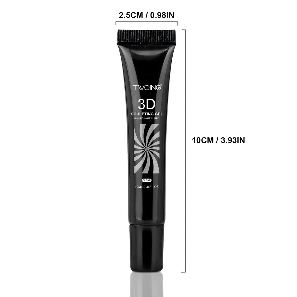 3pcs 3D Nail Art Gel - DIY Designs,Waterproof Sculpting gel，Waterproof Nail Art Design Gel for Intricate Carvings & Shapes 10ml