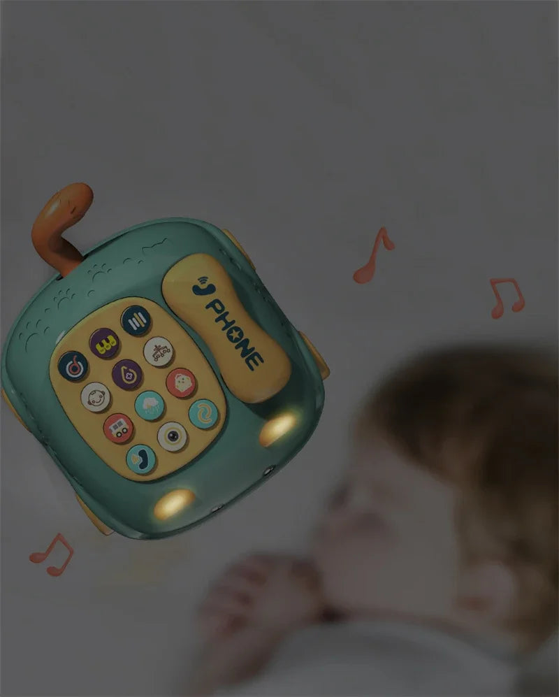 Baby 3-in-1 Musical Phone Toys Toddler Interactive Learning Toy with Lights Cat Telephone Story Early Education Montessori Gift