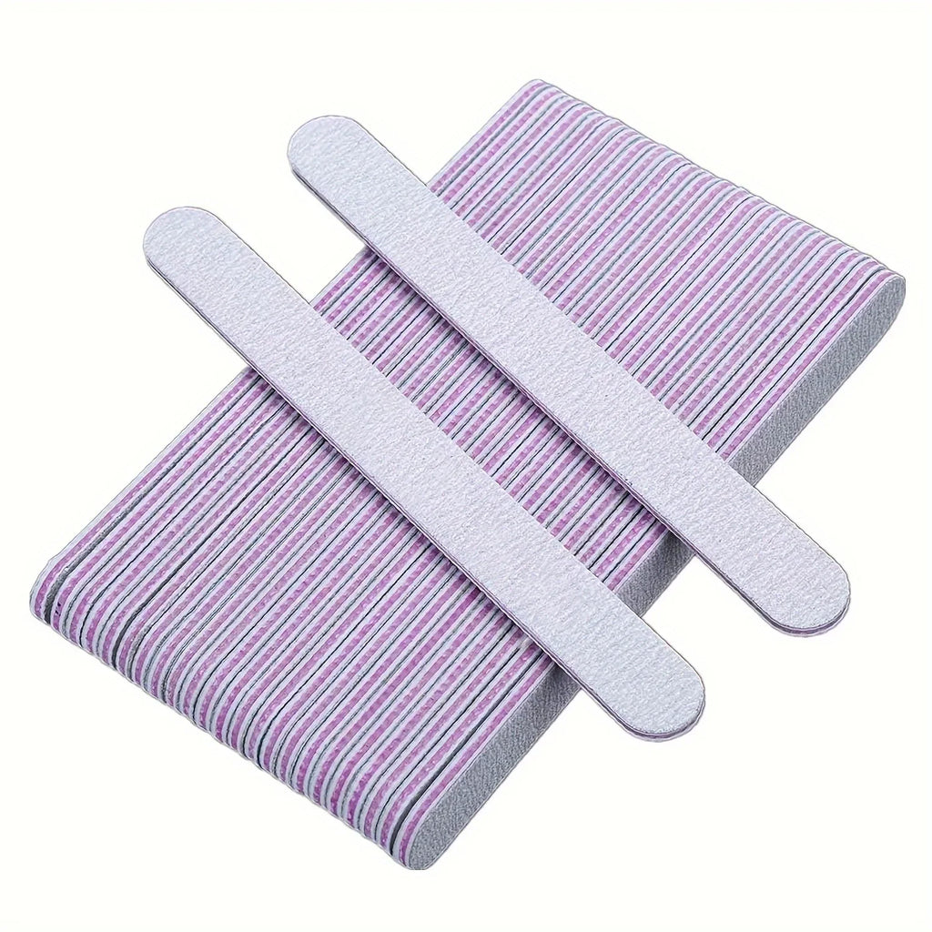 50Pcs Nail Art Files 100/180 Nails Accessoires Gel Nail Polish Polishing Pedicure Manicure Buffers Nail Care Tools lime a ongle
