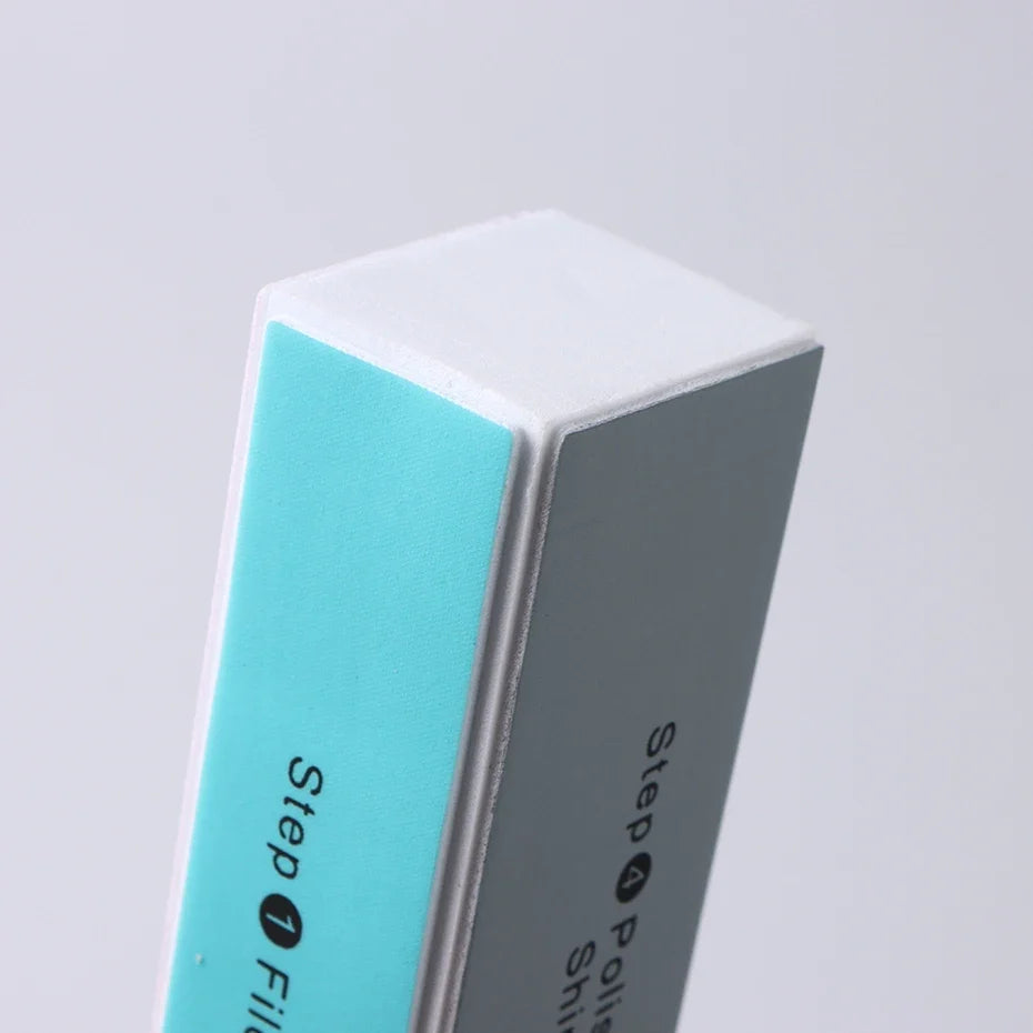 4 Sides Sponge Nail Buffers Colorful Sanding Buffing Block Grinding Polishing Nail File 4 Sided Professional Nail Manicure Tool