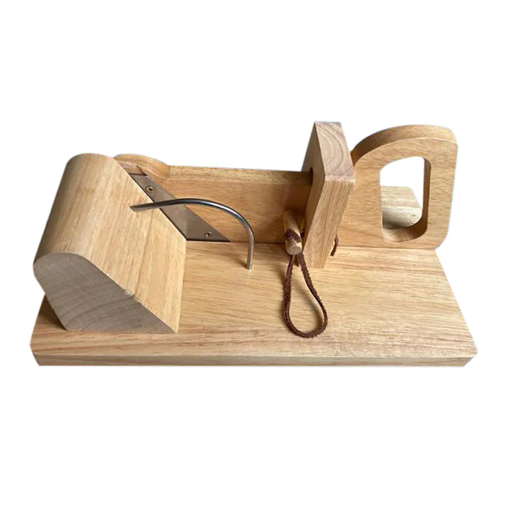 Sturdy Wood Sausage Cutting Machine With Stainless Steel Blade Sausage Slicer