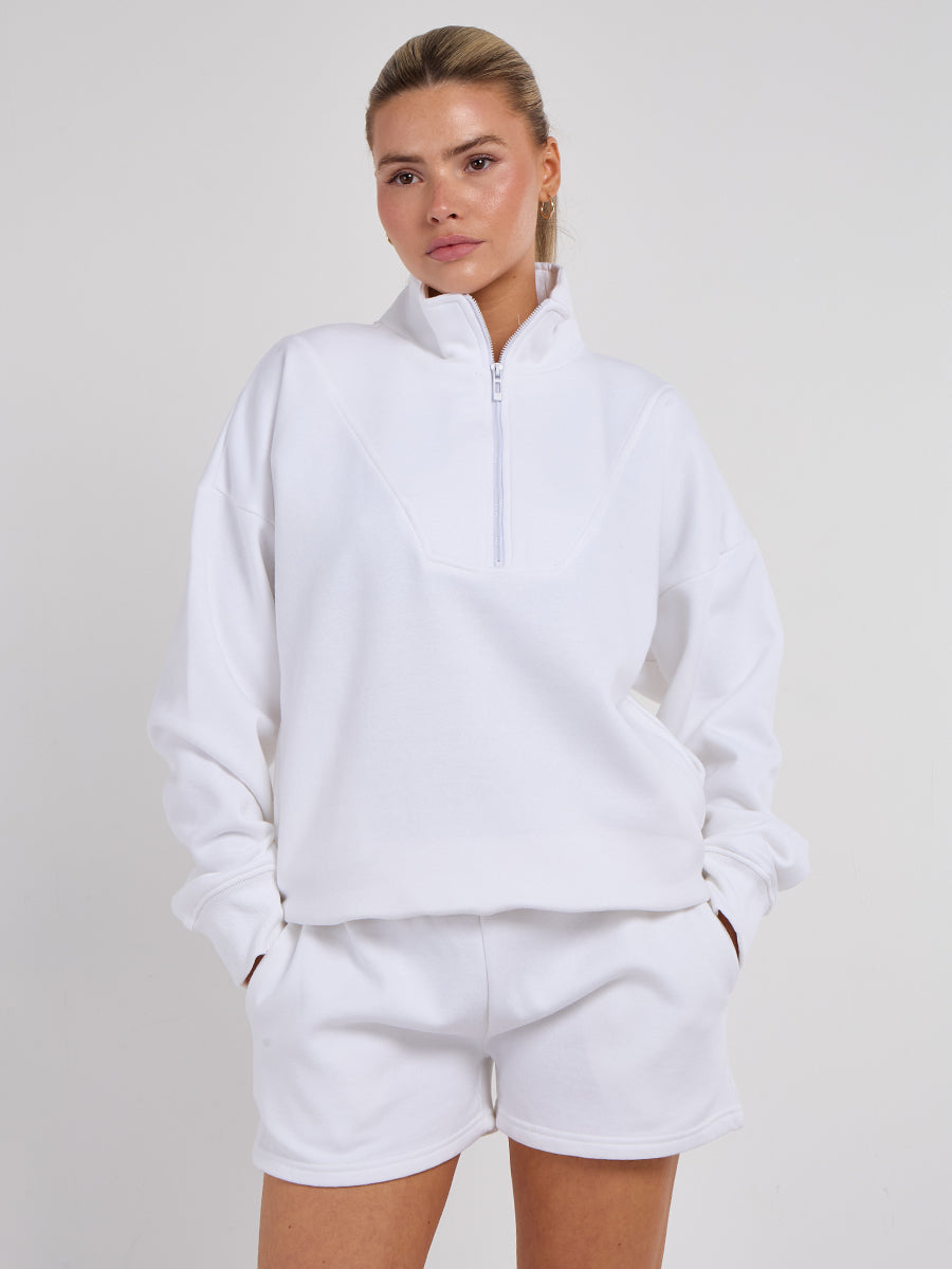 1/2 Zip Top & Shorts Fleece Co-ord
