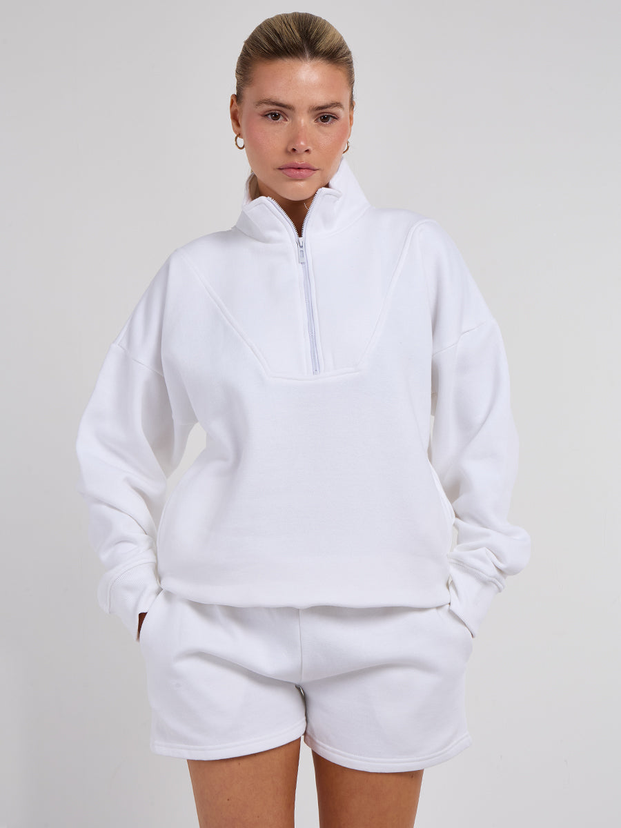 1/2 Zip Top & Shorts Fleece Co-ord