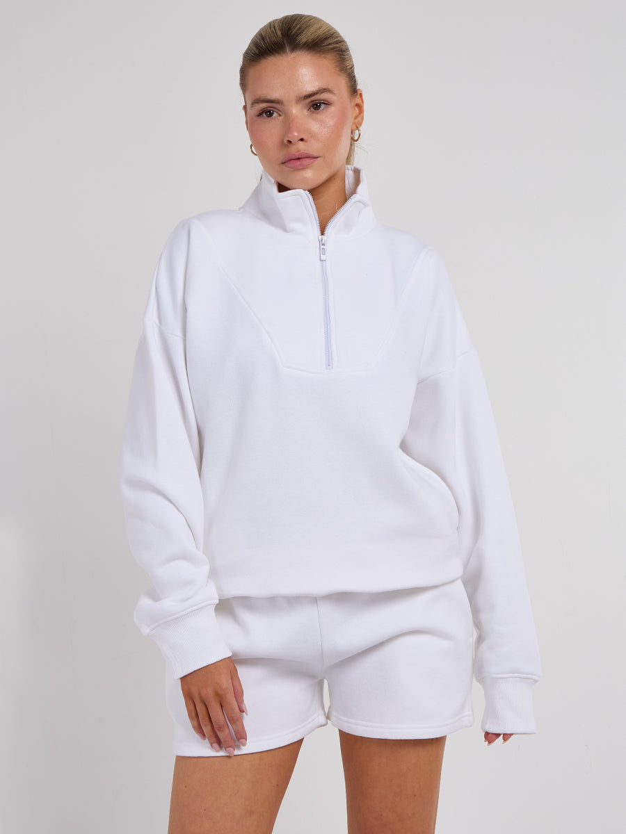1/2 Zip Top & Shorts Fleece Co-ord