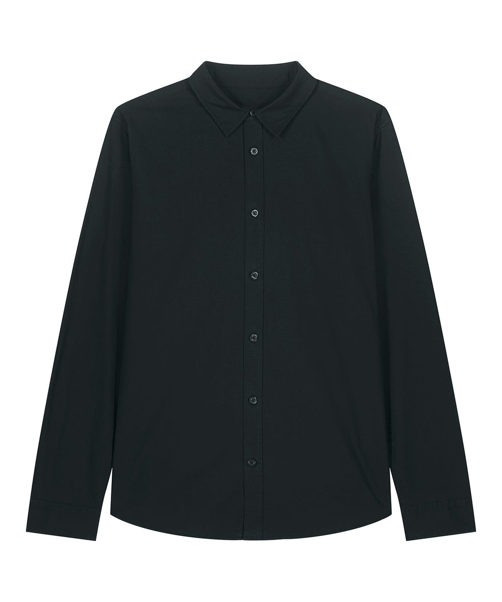 Organic Poplin Long Sleeve Shirt: Womens