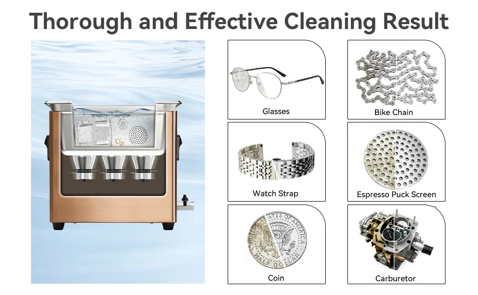 6.5L Ultrasonic Cleaner, 40kHz Ultrasonic Bath, Cleaning Machine For Jewellery Dental Motorbike Carburetor Auto Parts etc
