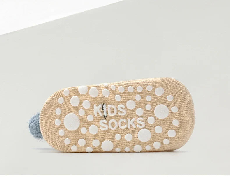 Spring Anti Slip Baby Socks Toddler Kids Floor Socks with Rubber Soles Autumn Newborn Baby Boy Girl Cartoon Cute Ball Warm Socks