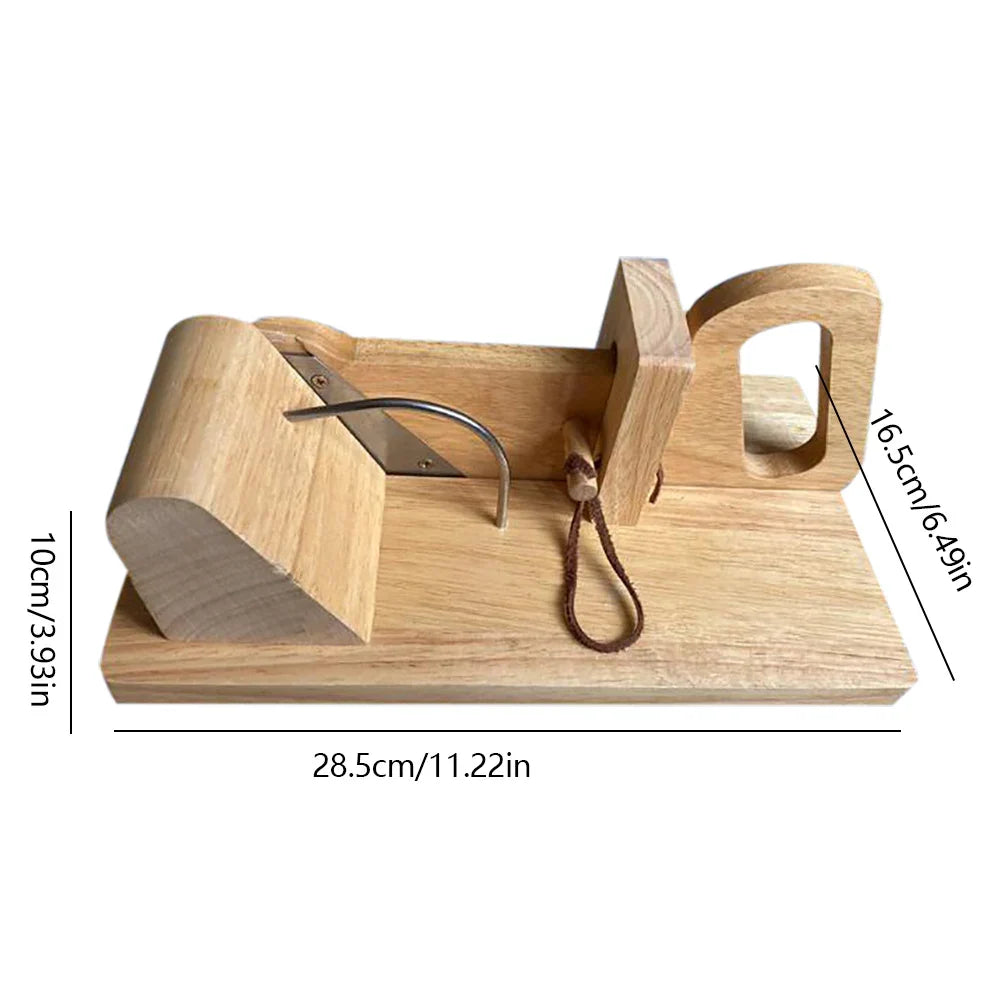 Sturdy Wood Sausage Cutting Machine With Stainless Steel Blade Sausage Slicer