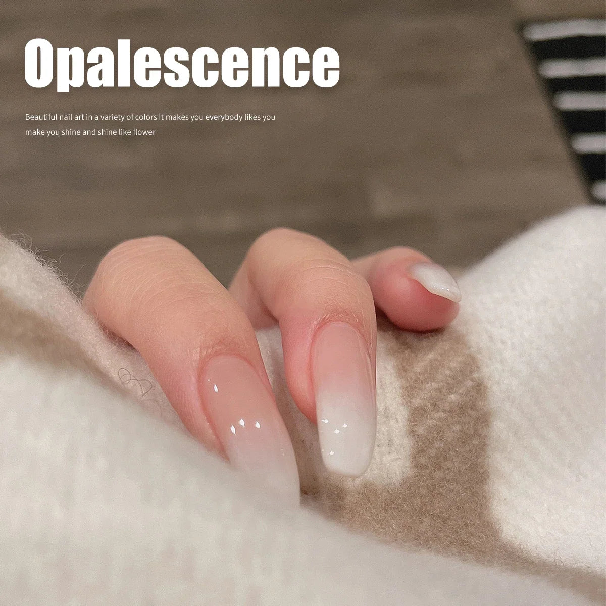 Pudding Milky White Gel Nail Polish, Pure Color UV Gel Polish, For Professionals Starter Nail Art DIY 15ml