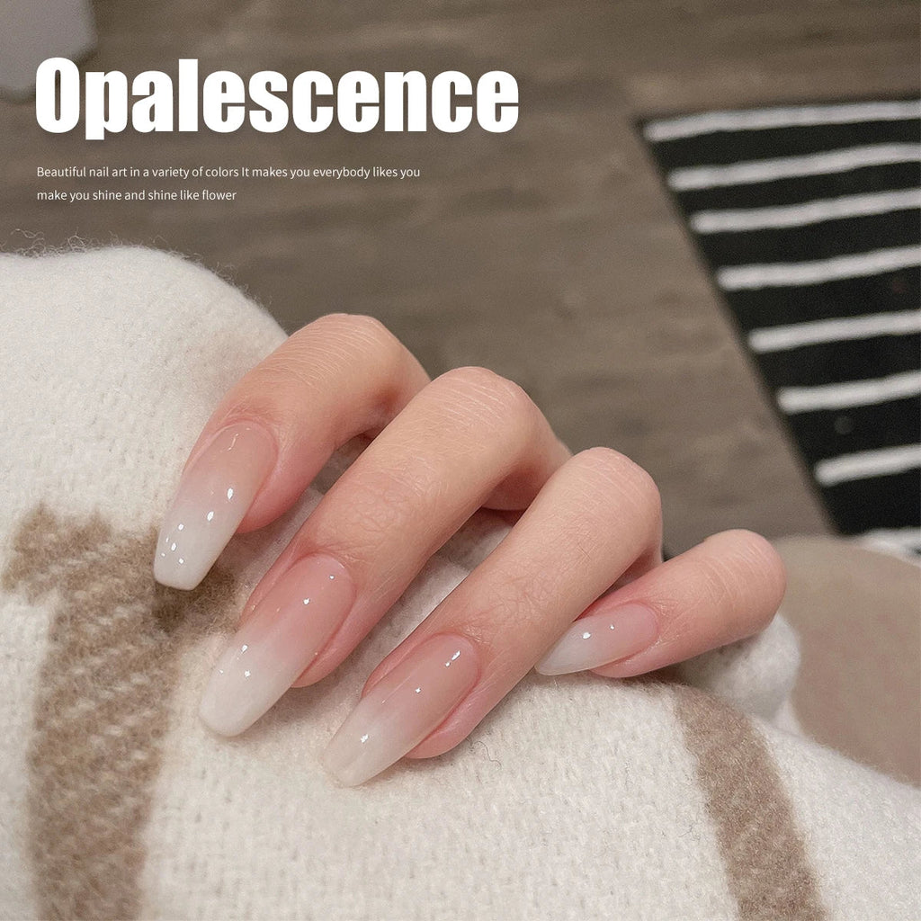Pudding Milky White Gel Nail Polish, Pure Color UV Gel Polish, For Professionals Starter Nail Art DIY 15ml