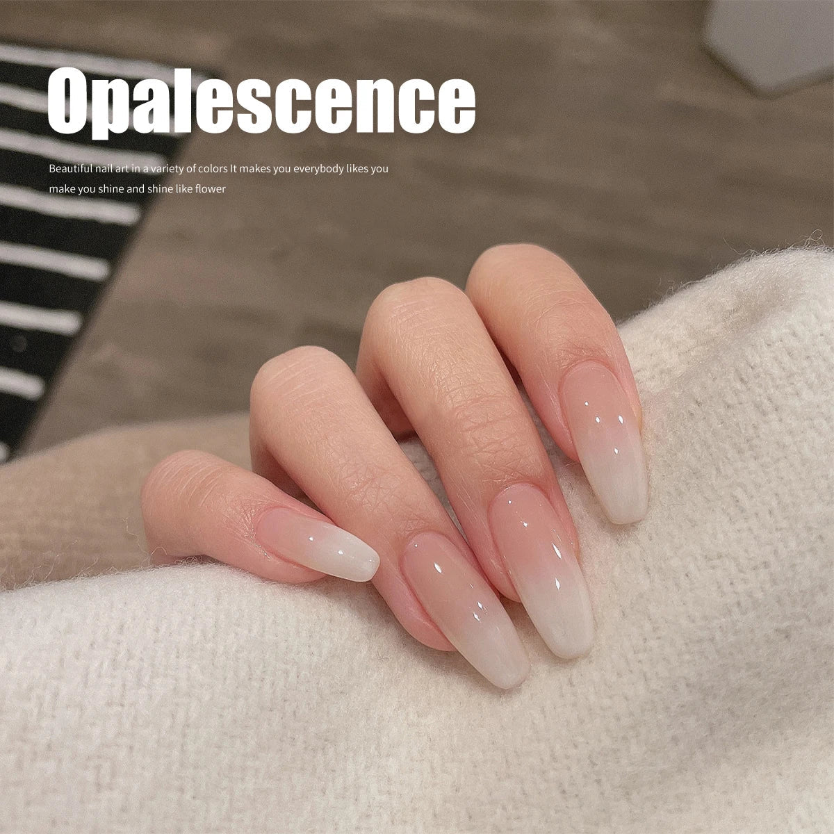 Pudding Milky White Gel Nail Polish, Pure Color UV Gel Polish, For Professionals Starter Nail Art DIY 15ml