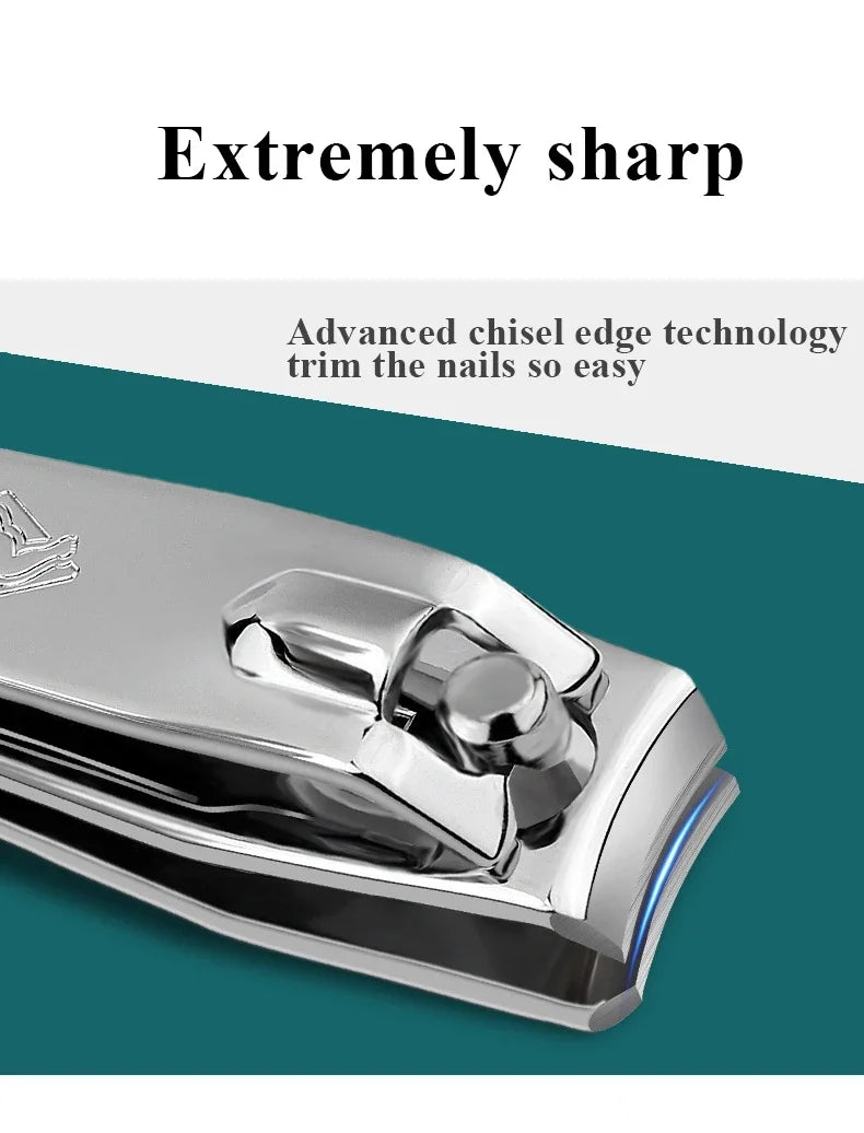 Ouriner Nail Clippers Stainless Steel Sharpest Nail Cutter Duty Curved Edge for Adult Men Women Swing Out Nail Cleaner/File