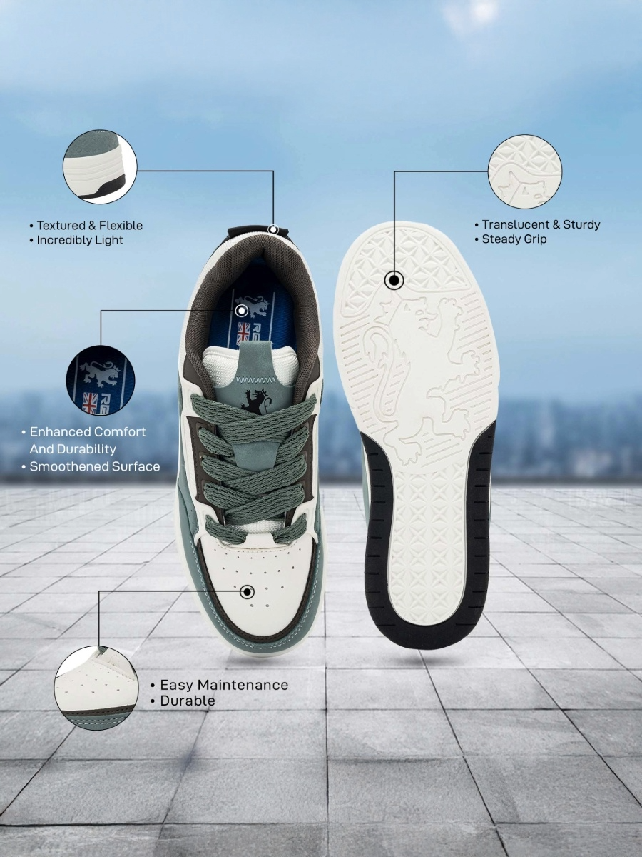 RedTape Mens Classic Low-Top Lifestyle Trainers