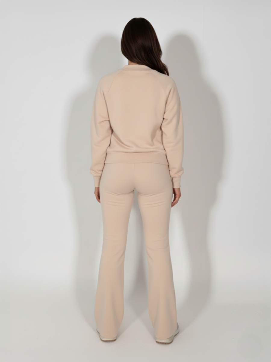 Oversized Bubble Hem Jacket and Trouser Loungewear Set