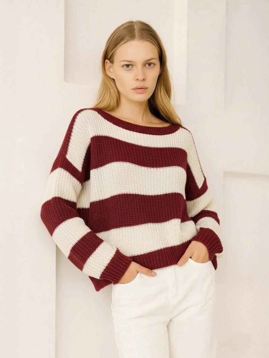 Striped Oversized Knitted Jumper