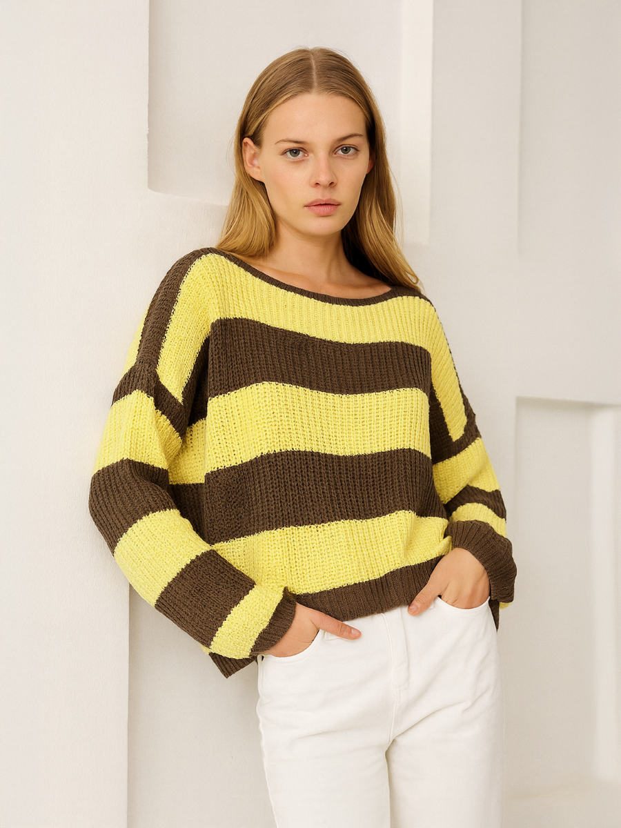 Striped Oversized Knitted Jumper