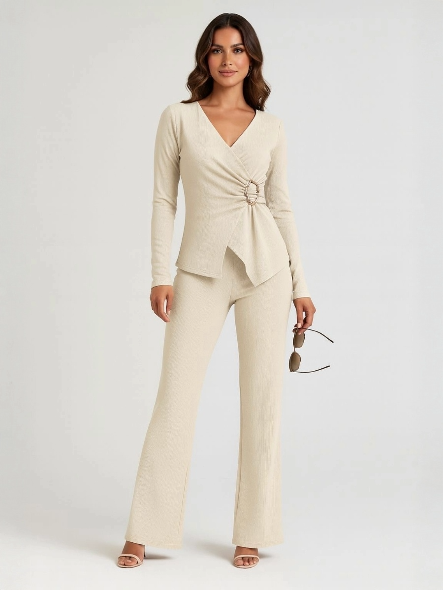 Peplum Wrap Top and Trouser Co-ord