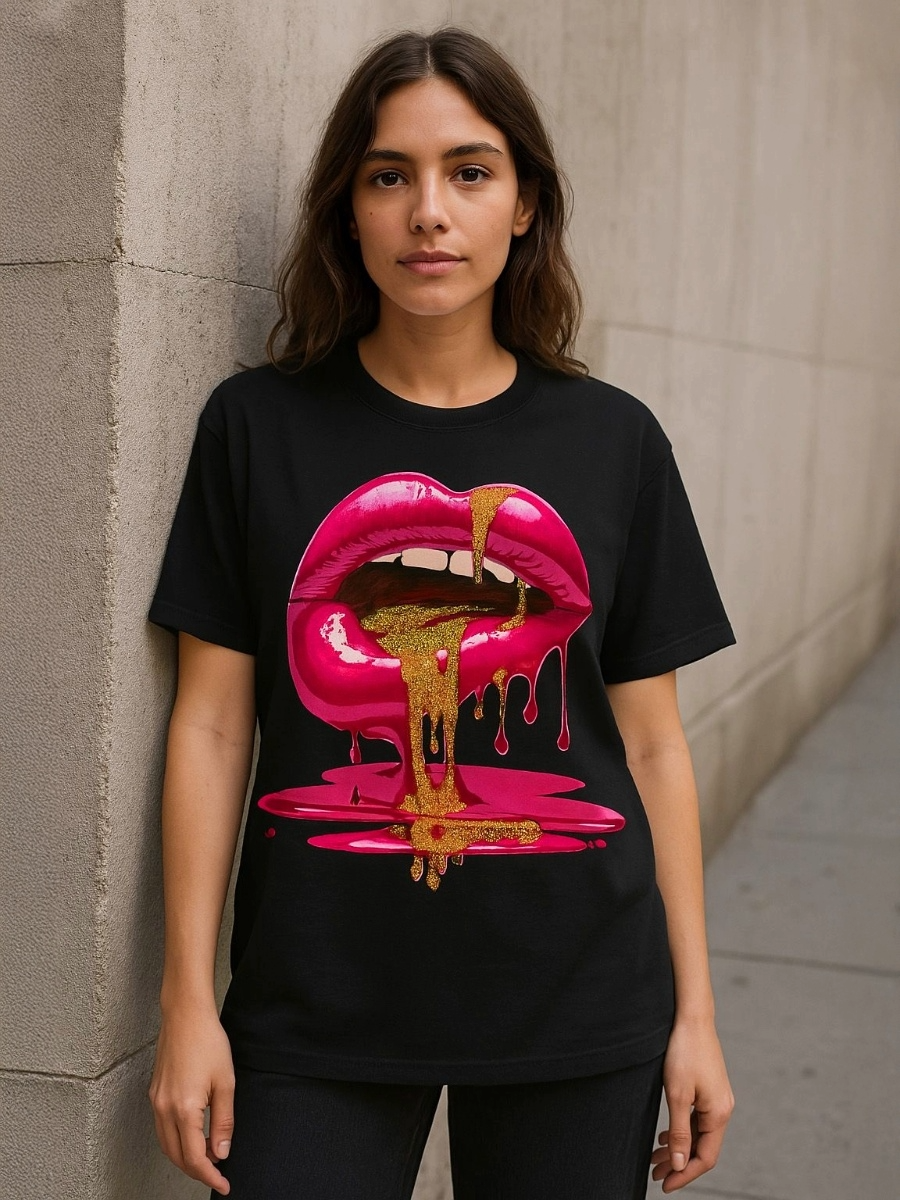 Lip Graphic Printed T-Shirt