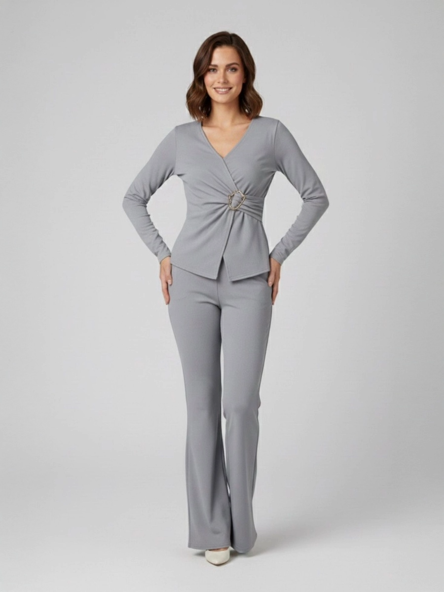 Peplum Wrap Top and Trouser Co-ord
