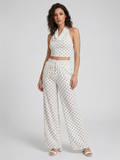 Polka Dot Halter Neck Top &amp; Trouser Co-Ord