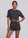 Polka Dot Short Sleeve Top & Shorts Co-Ord