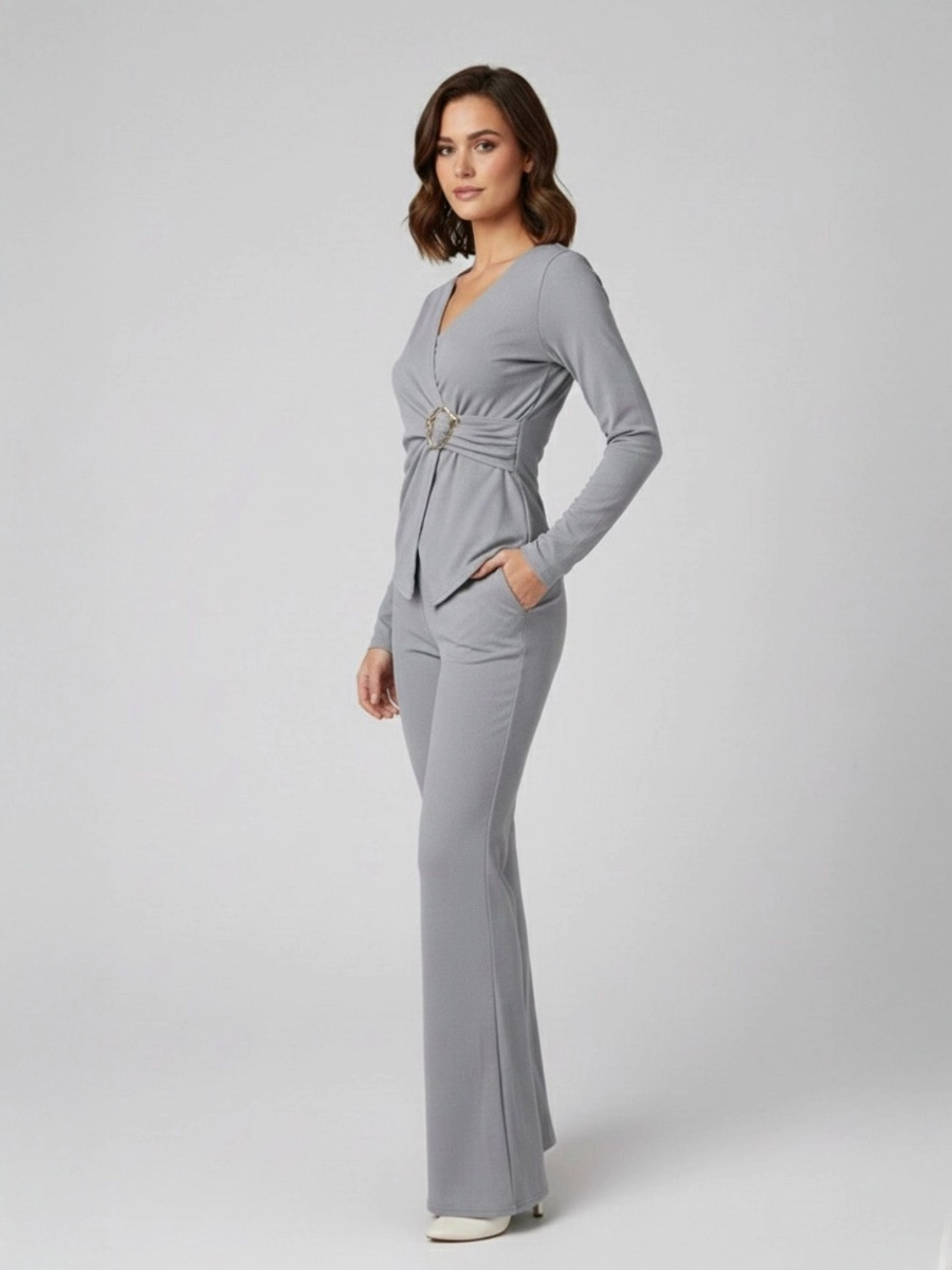 Peplum Wrap Top and Trouser Co-ord