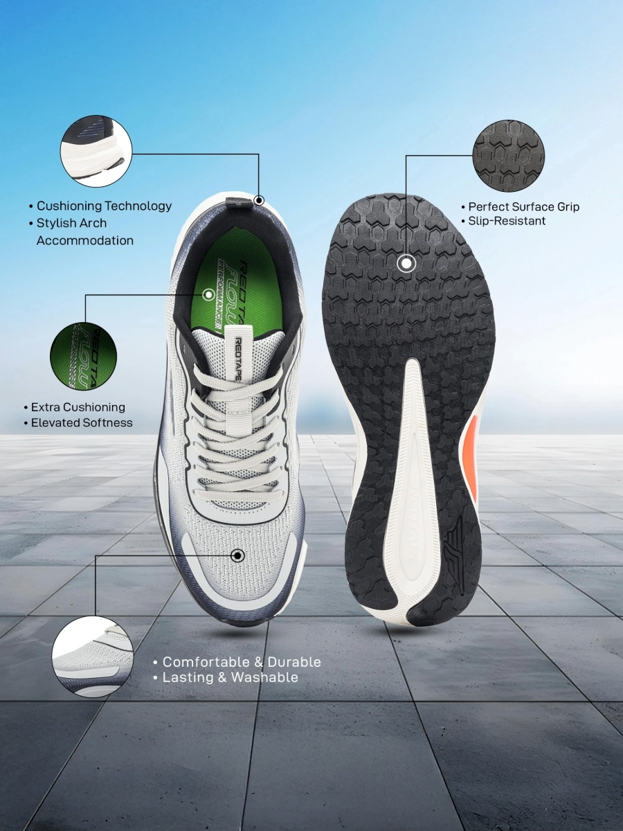 RedTape Mens Knitted All-Day Comfort Gym Trainers