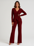 Peplum Wrap Top and Trouser Co-ord