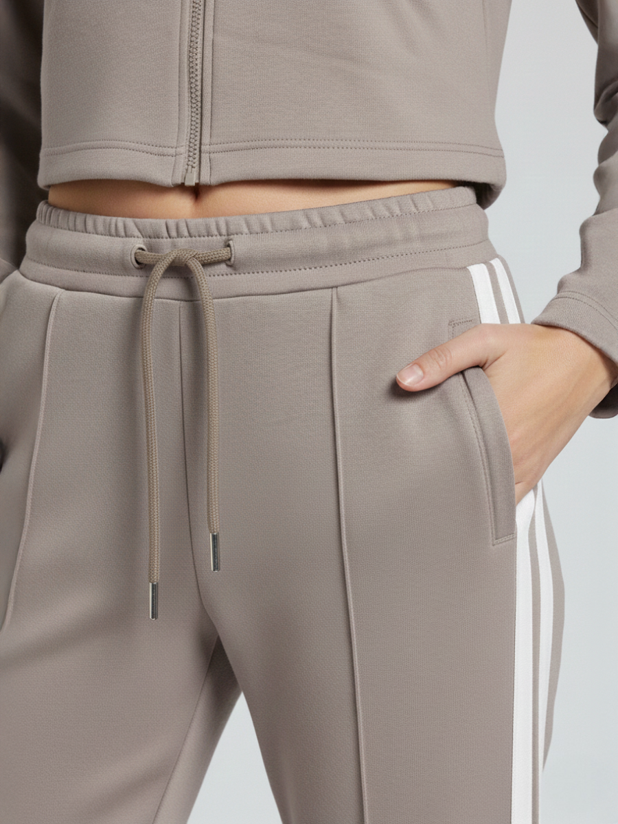 Stripe Zip Up Tracktop & Jogger Set