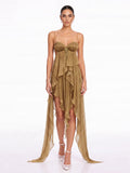 Vareno Spaghetti Ruffle Dress
