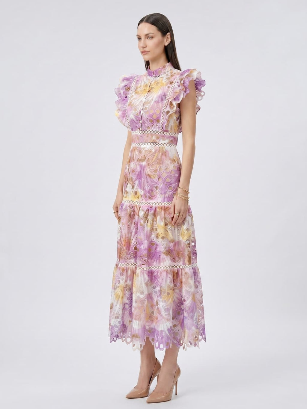 Verian Sleeveless Embroidered Maxi Dress