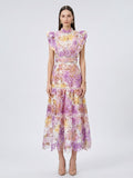 Verian Sleeveless Embroidered Maxi Dress