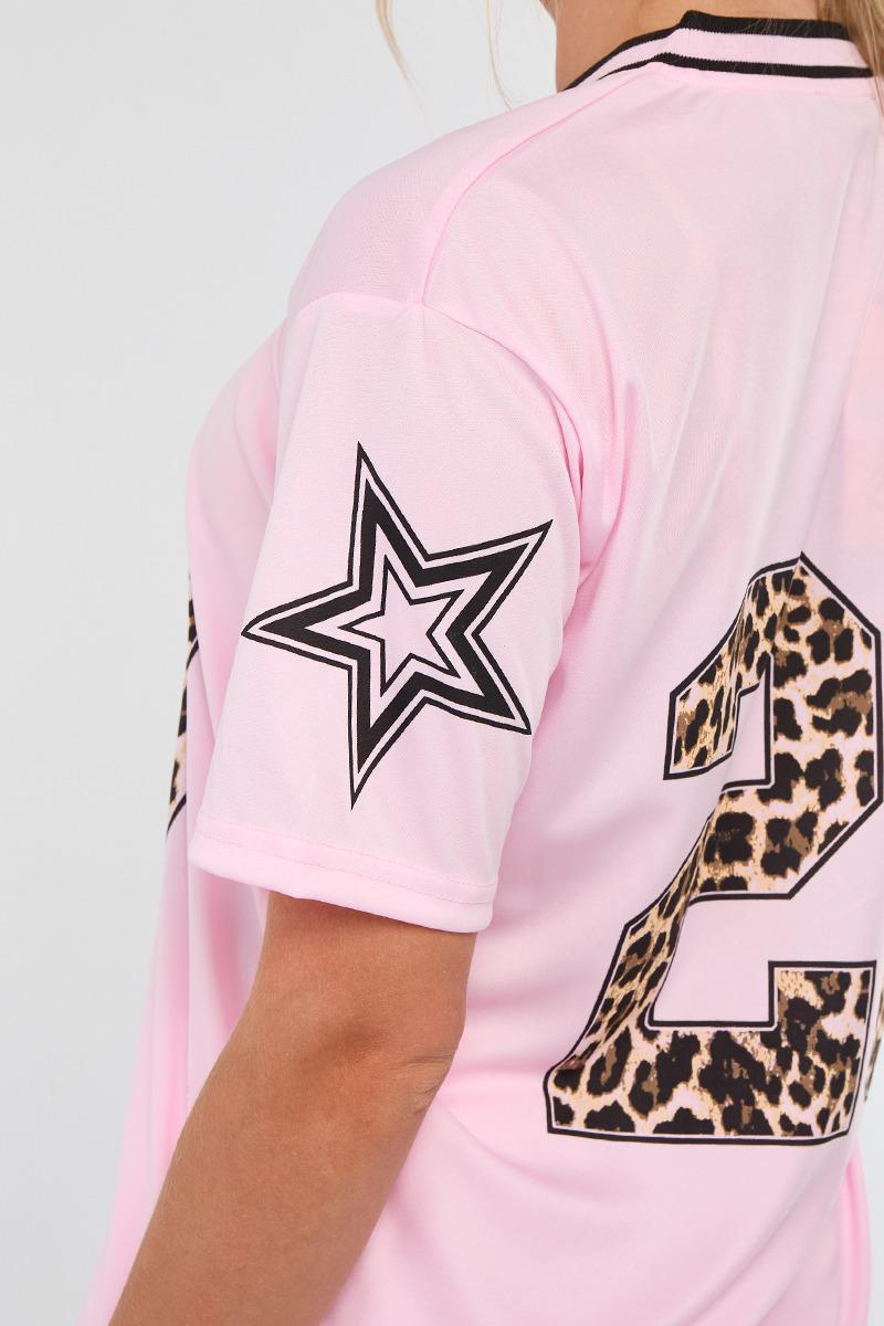 Leopard Print 23 T-Shirt With Shorts Co-ord