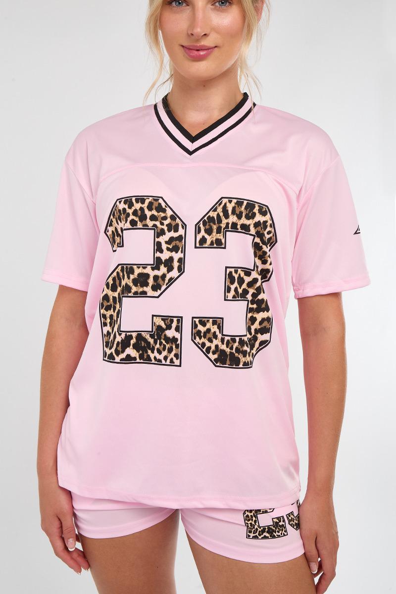 Leopard Print 23 T-Shirt With Shorts Co-ord