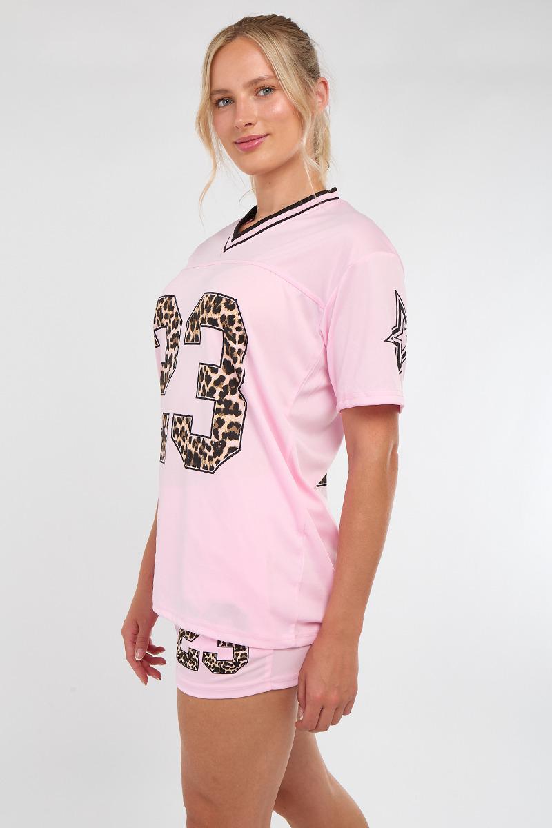 Leopard Print 23 T-Shirt With Shorts Co-ord