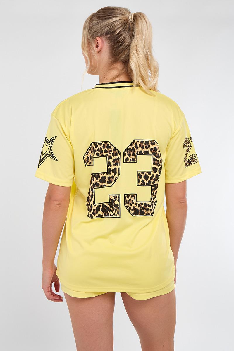 Leopard Print 23 T-Shirt With Shorts Co-ord