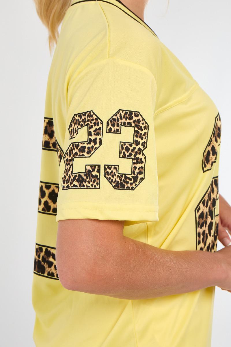 Leopard Print 23 T-Shirt With Shorts Co-ord