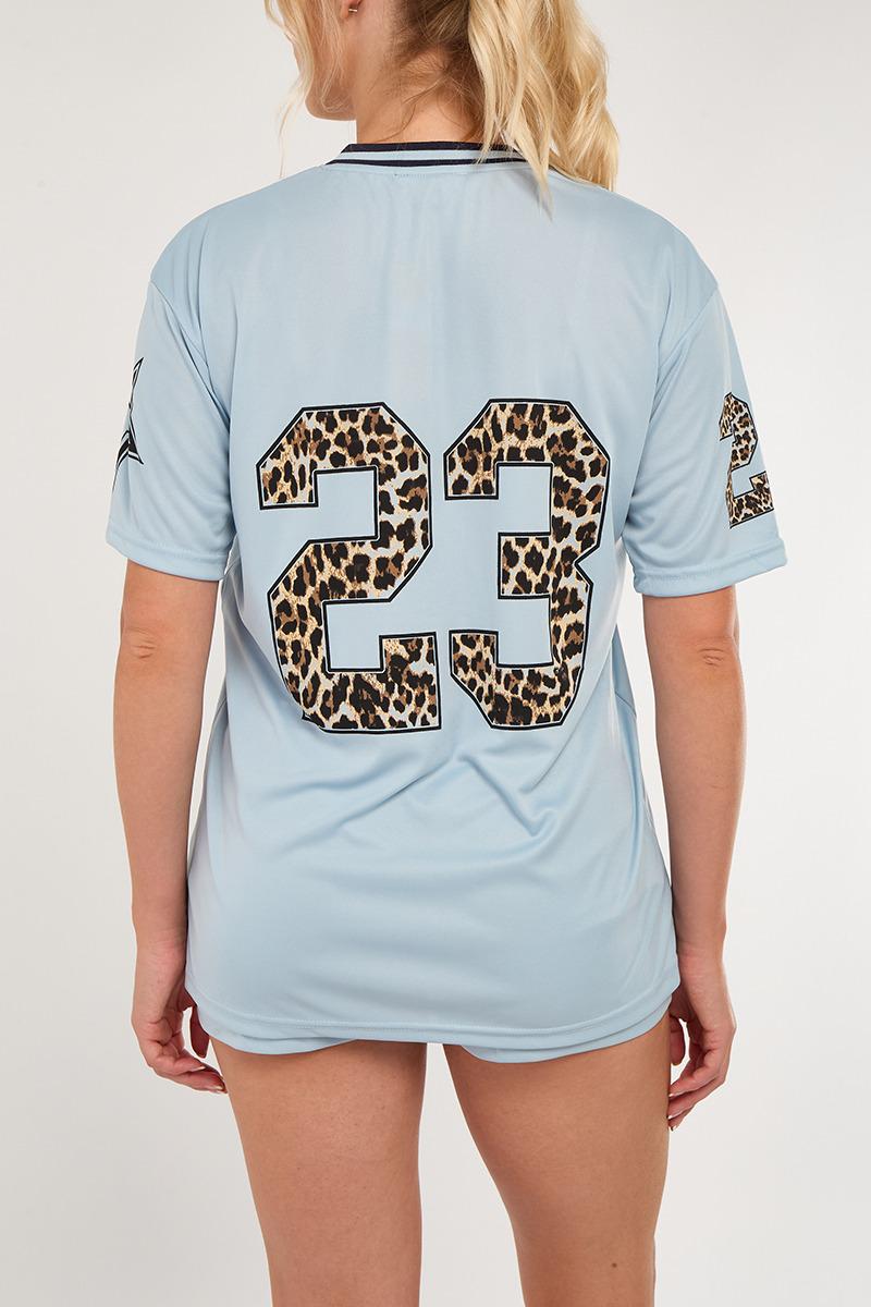 Leopard Print 23 T-Shirt With Shorts Co-ord