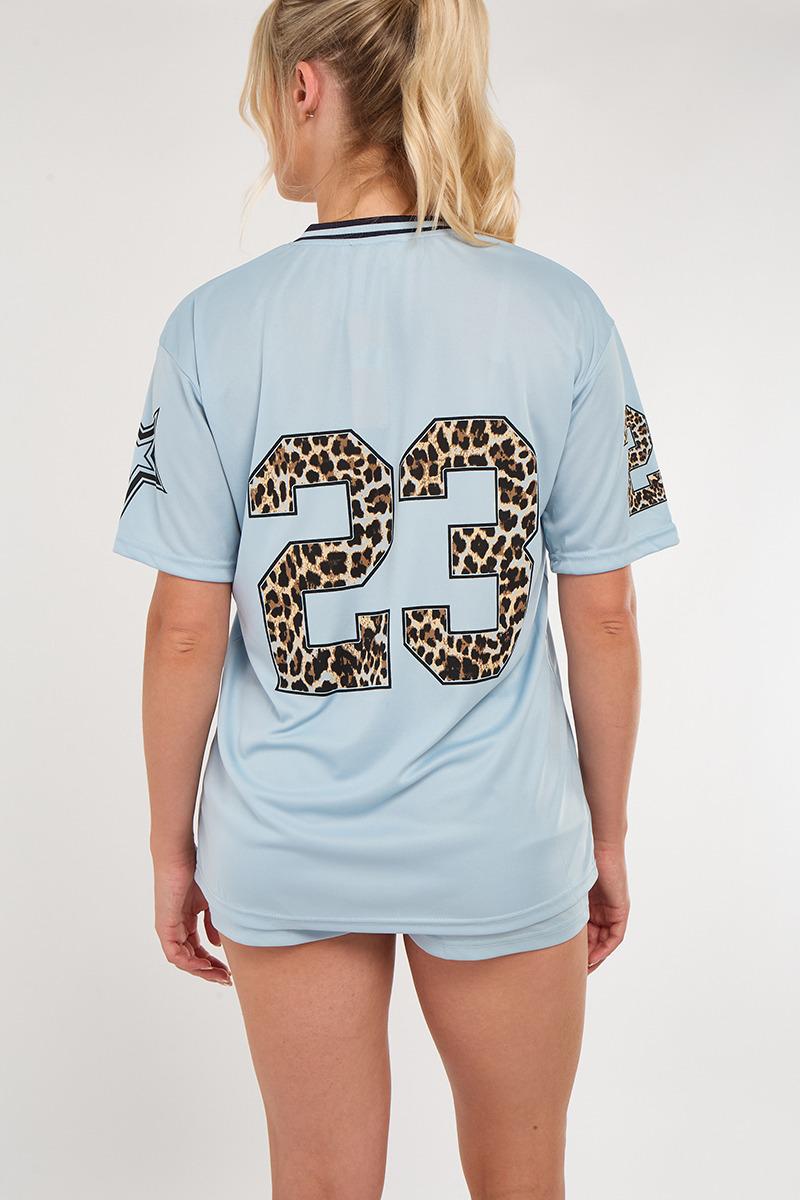 Leopard Print 23 T-Shirt With Shorts Co-ord