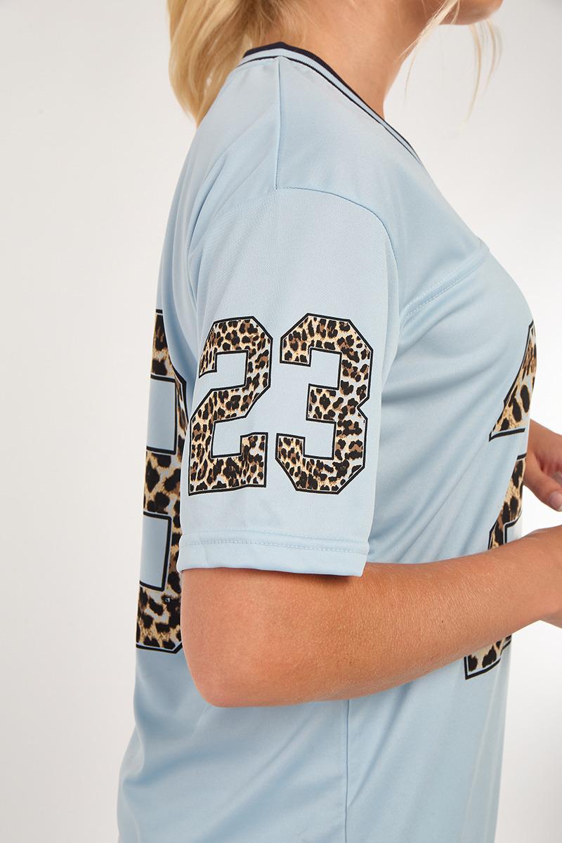 Leopard Print 23 T-Shirt With Shorts Co-ord
